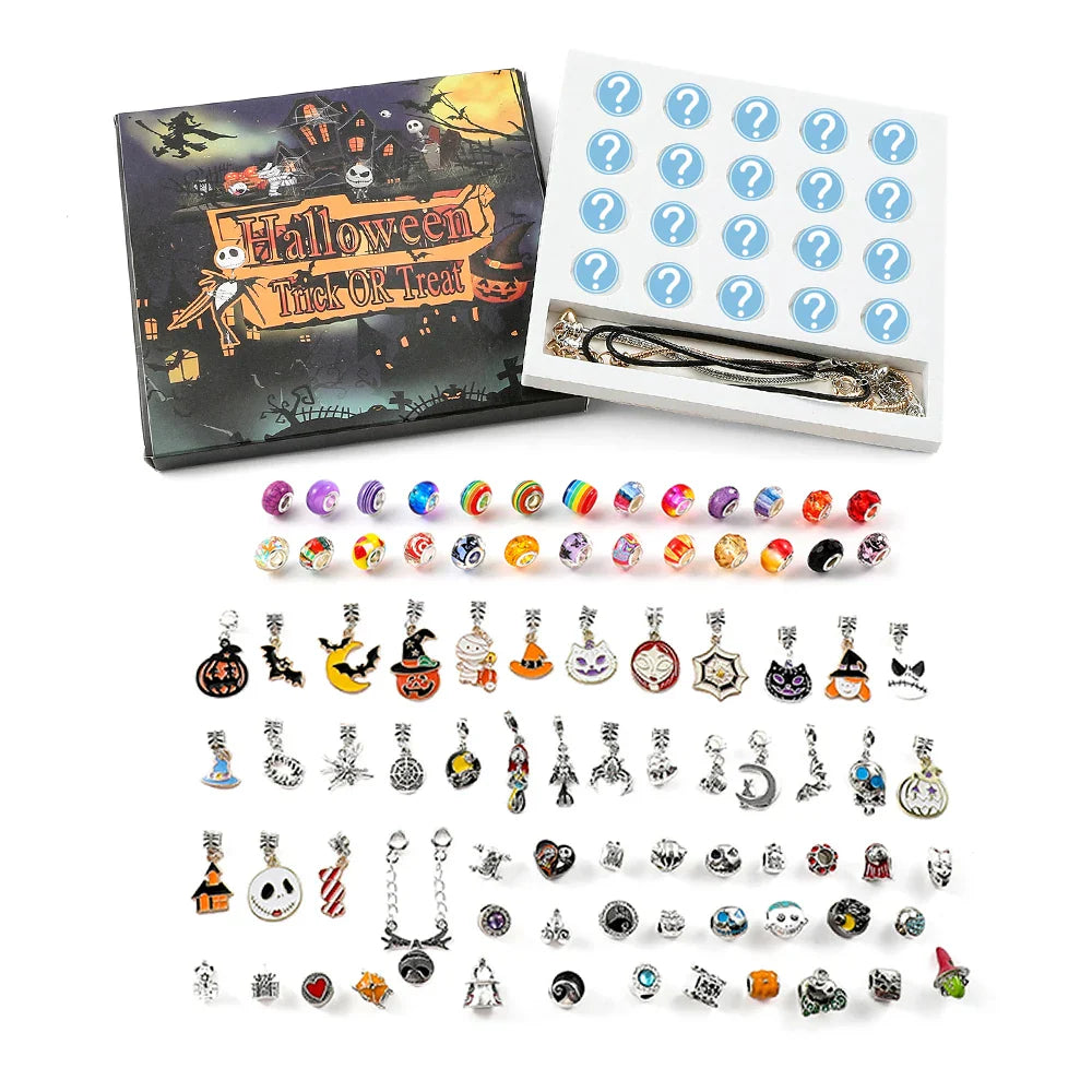 Halloween Blind Box Charm Bracelet Kit DIY Surprise Halloween Gifts - Tophatter Daily Deals